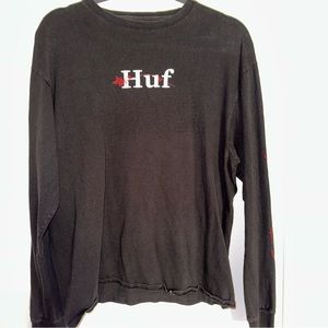 Huf Logo Graphic Crewneck Long Sleeve Tee